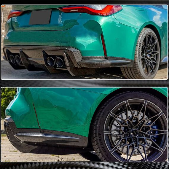 Накладки на задній бампер Flap Карбон V2 (для G82/G83) для BMW 4 серія G22/23/26 2020- рр | Зображення 2