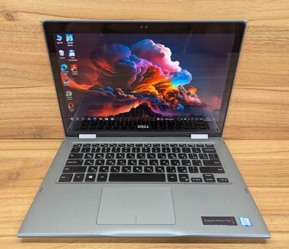 Ноутбук-трансформер Dell Inspiron 5379 / 13.3" (1920x1080) IPS Touch / Intel Core i7-8550U (4 (8) ядра по 1.8 - 4.0 GHz) / 8 GB DDR4 / 256 GB SSD / Intel UHD Graphics 620 / WebCam / Windows 10 б/в + Подарунок Бездротова миша / USB | Зображення 1