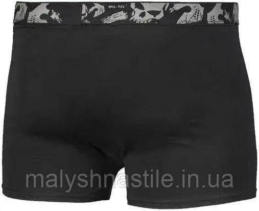 Набор Трусы (2 шт в комплекте) Sturm Mil-Tec Boxer Shorts Skull Schwarz S Черные (11200102) | Зображення 1