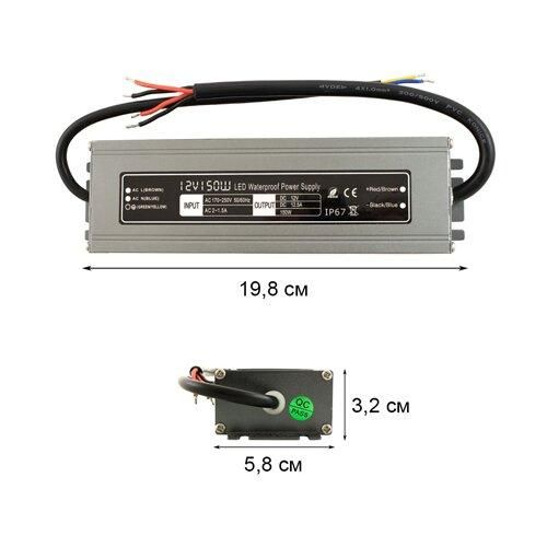 Блок питания светодиодной ленты  DC12 150W WBP-150 12.5А герметичный | Зображення 2