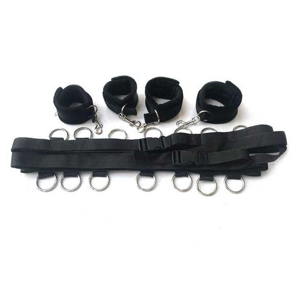 Бондаж Dreamtoys Ременная система для фиксации к кровати Blaze Bed Restraint Set – Садо-мазо | Зображення 1