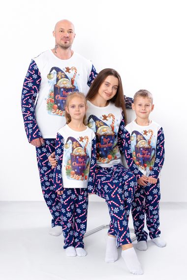 Піжама жіноча "Family look" Носи своє 50 Синій (p-7568-179513) | Зображення 3