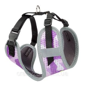Шлея для собак Ferplast Nikita P Fashion XXS камуфляж фиолетовая A: 15-22 см B: 22-33 см 1 cм 75468903