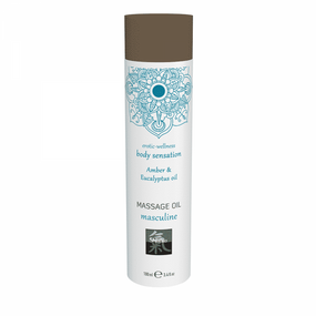 Мужское массажное масло SHIATSU Masculine Янтарь и Эвкалипт, 100 мл Sex Aura