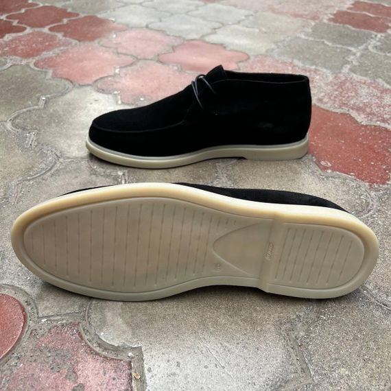 Замшеві черевики — лофери утеплені байкою 49 розмір | Зображення 4