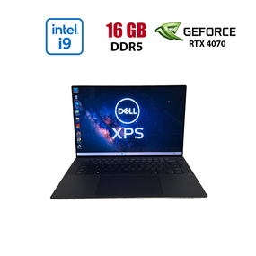 Ігровий ноутбук Dell XPS 15 9530 / 15.6" (3840x2160) IPS Touch / Intel Core i9-13900H (14 (20) ядер по 2.6 - 5.4 GHz) / 16 GB DDR5 / 512 GB SSD / nVidia GeForce RTX 4070, 8 GB GDDR6, 128-bit / WebCam б/в
