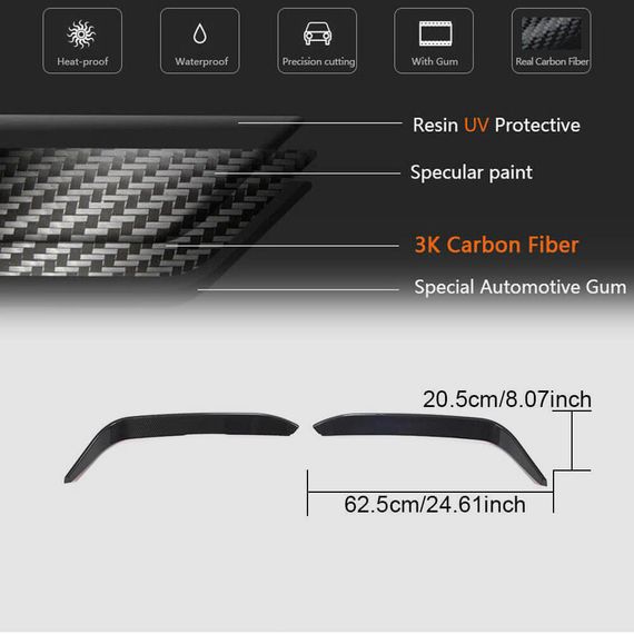 Накладки на протитуманки (для Sport, Карбон) для Alfa Romeo Giulia 2016-2022 рр | Зображення 6