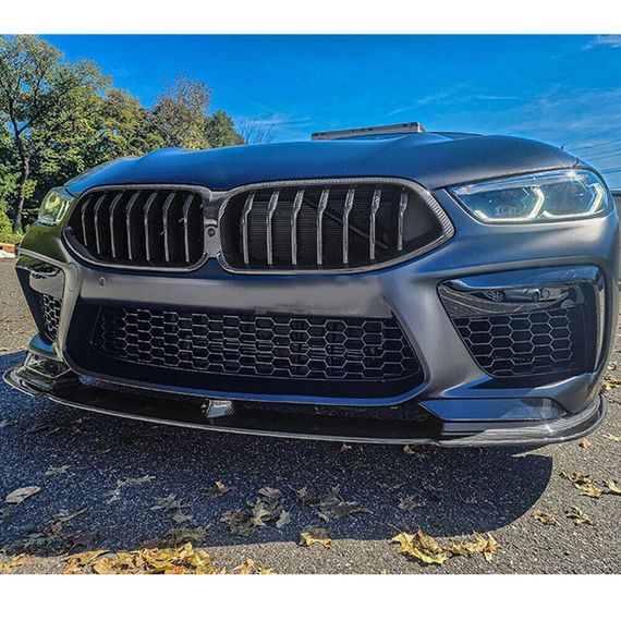 Накладка на передній бампер Lip (для F91/F92/F93 M8, Карбон) для BMW 8 cерія G14/G15/G16 2018- рр | Зображення 5