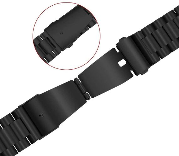 Металлический ремешок Mijobs для фитнес браслета Huawei Honor Band 6 - Black | Зображення 3
