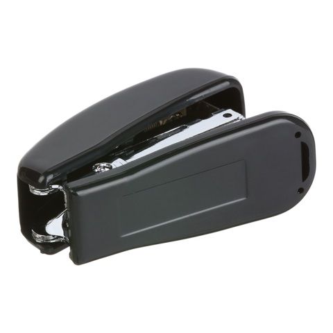Степлер пластиковий МІНІ BM.4125-01 BUROMAX, 10 л., (скоби №10), 61х36х23 мм, чорний, в коробці (4823078957511) | Зображення 2