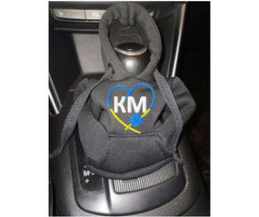 Чехол кофта Худи аксессуар на КПП Car Hoodie КМ Житомирская черный подарок автомобилисту 10070