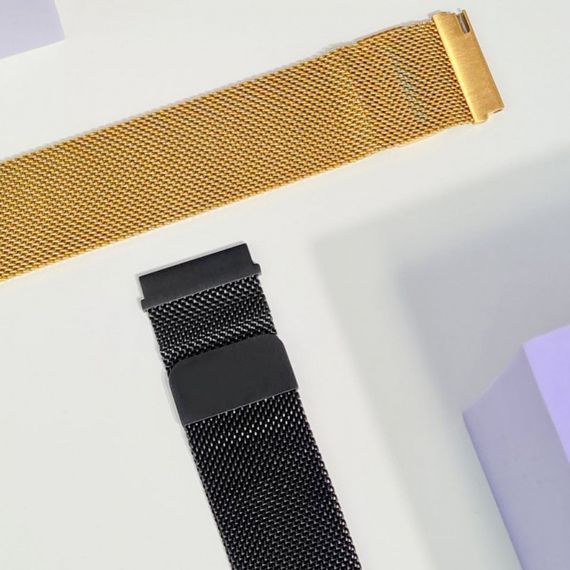 Ремешок Xiaomi Amazfit/Samsung Milanese Loop 22 mm, ремешок для смарт часов, ремешок миланская петля, Черный, Xiaomi, 22 mm | Зображення 3
