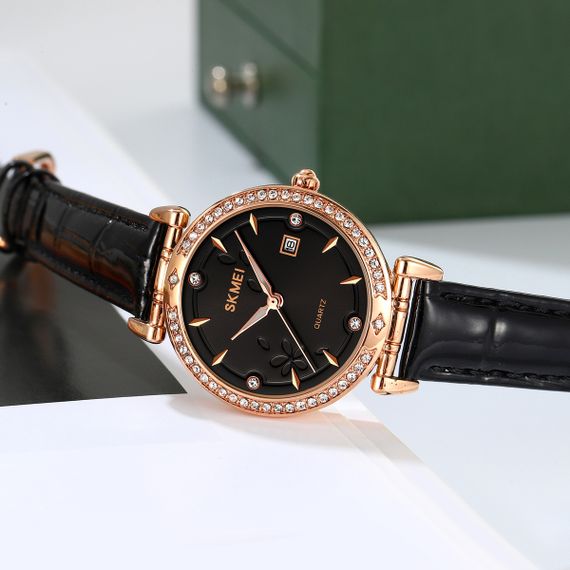 Класичний жіночий годинник Skmei 2169RGBK Rose Gold-Black | Зображення 3