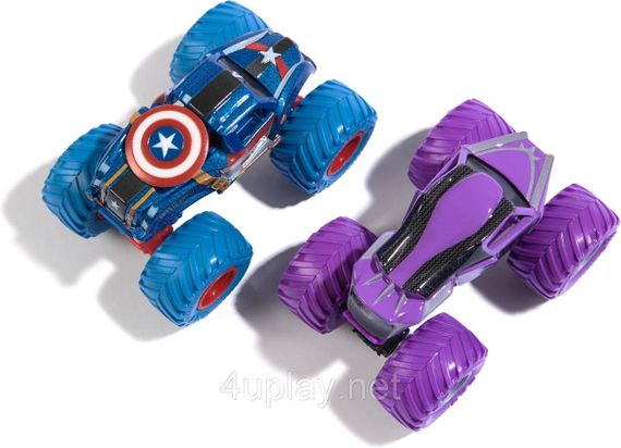 Подарунковий набір металевих монстр-траків Monster Jam Marvel Капітан Америка, Чорна Пантера | Зображення 4