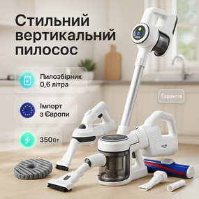 Вертикальный пылесос ручной с мощным потоком Adler, Ручной вертикальный пылесос для уборки в доме GB-32