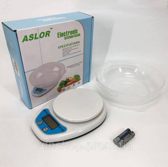 Ваги кухонні з чашею на батарейках QZ-129A, Компактні та зручні ваги для кухні харчові AF-84 | Зображення 6