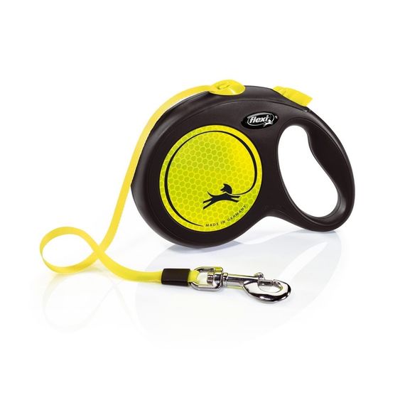 Flexi Neon L рулетка для собак, стрічка 5 м, неон