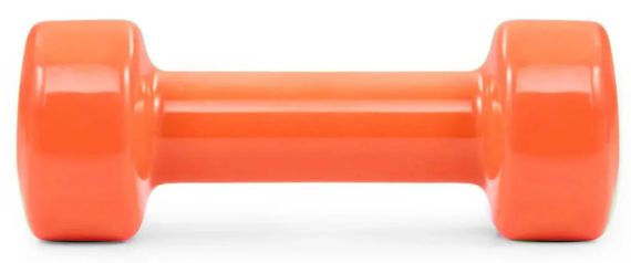 Гантелі вінілові PowerPlay 4125 Achilles 2*4 кг Помаранчеві 2 шт + Гумка для фітнесу 7,5 кг (PP_4125_4kg_2in) | Зображення 2