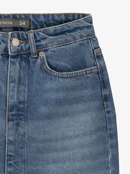 Спідниця однотонна жіноча GENUA G01229-0004 34 Синій shop (2000999623073) | Зображення 1