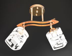 Люстра стельова на 2 лампочки 25302 Золото 28х12х50 см.