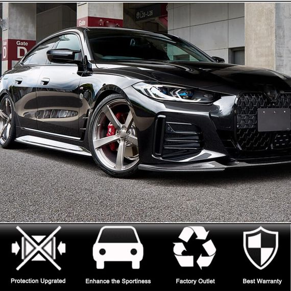 Накладки на пороги (для G26, Карбон) для BMW 4 серія G22/23/26 2020- рр | Зображення 1