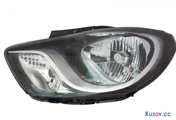 Фара Hyundai i-10 07-13 правая, электрич. (Depo) черная 921020X220