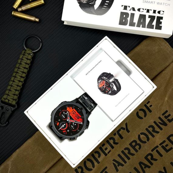 Розумний годинник Modfit Tactic Blaze Black Steel + ремінець в подарунок | Зображення 7