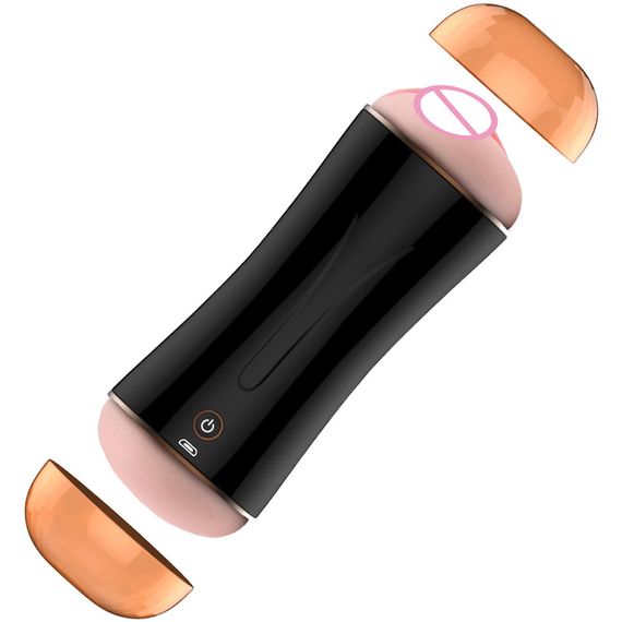 Мастурбатор з вібрацією B - Series Fox Vibrating Masturbation, подвійний Sex Aura