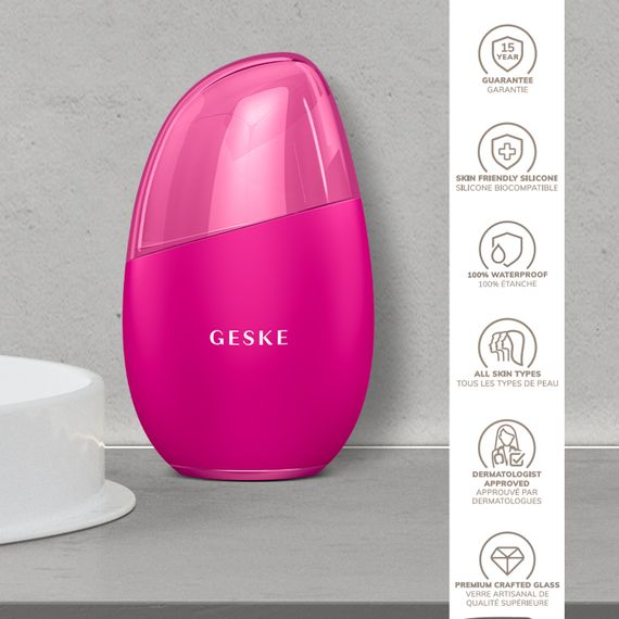 Масажер для обличчя GESKE Cool&Warm Eye and Face Massager 7в1 magenta | Зображення 2