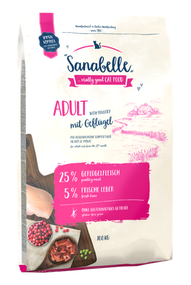 Sanabelle Adult with poultry Сухий корм для дорослих котів з домашньою птицею 10 кг