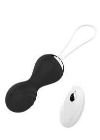 Вагінальні кульки Vibrating Silicone Kegel Balls USB 10 Function / Remote control -Black sexstyle