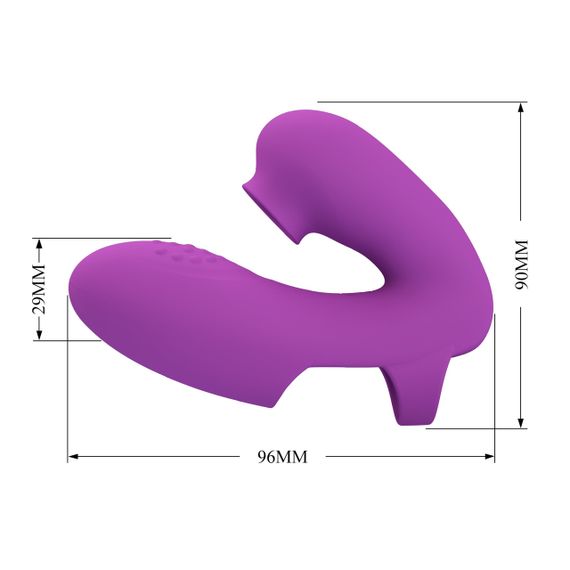 Вибростимулятор PRETTY LOVE Super Finger ATHENA Purple, 7 vibration functions 7 tapping functions Sex Aura | Зображення 5
