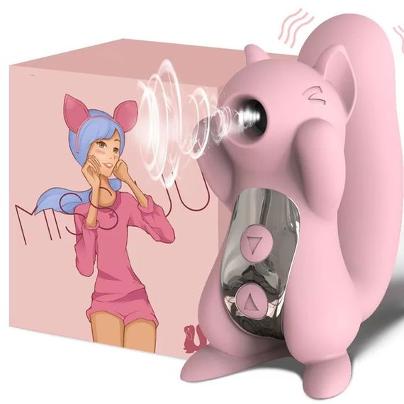 Вибратор белочка с вакуумной стимуляцией (20 режимов)
