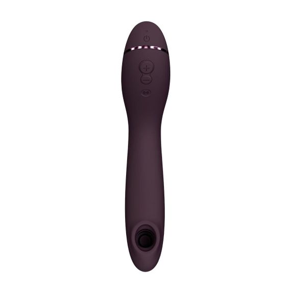 Вакуумный стимулятор для точки G и клитора с вибрацией Womanizer OG Aubergine, 12 уровней, 3 режима Sex Aura | Зображення 1