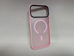 Чехол для iPhone 17 Pro Max / Айфон 17 Про Макс, Soft Touch, противоударный, MagSafe, розовый