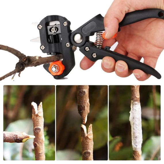 Секатор щеплювальний для гілок 3-10 мм, з 3 ножами / Садовий секатор для обрізання та щеплення дерев | Зображення 6