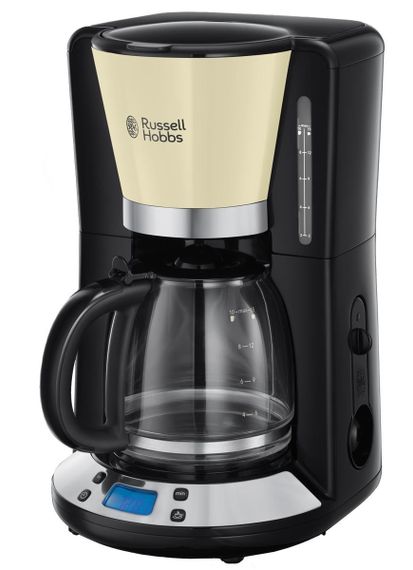 Кофеварка Russell Hobbs 24033-56 Colours Plus+, 1100 Вт, LCD-дисплей, Таймер на 24 часа, Кремовый (24033-56)