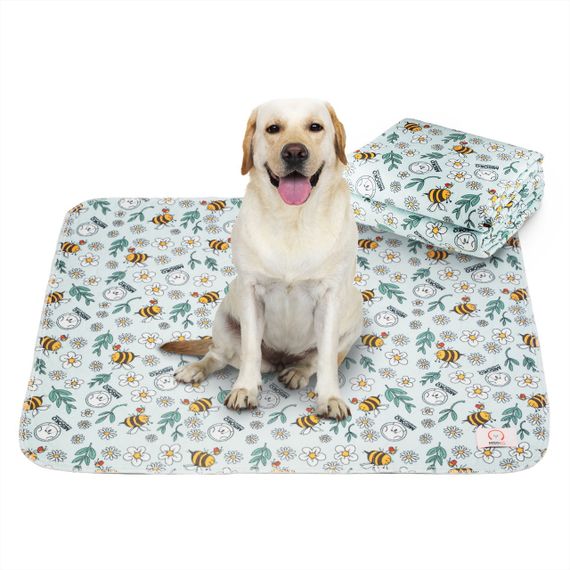 Многоразовая пеленка для щенят Misoko&Co, принт с пчелами, 40 см х 50 см, 1 шт | Зображення 1