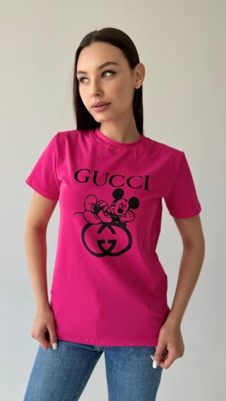 Жіноча футболка Gucci рожева | Зображення 1