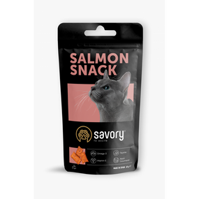 Хрумкі ласощі Savory Cats Snacks Pillows Gourmand with Salmon для дорослих вибагливих котів подушечки з лососем 60 г
