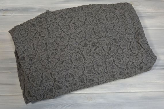 Жакардовий чохол на кутовий диван Stone з спідницею темно-сірий | Зображення 1