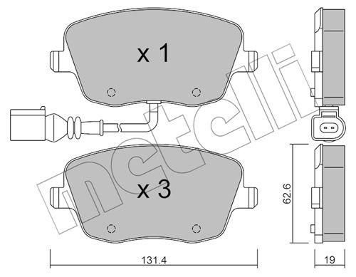 Колодки гальмівні передні Seat Ibiza VW Polo 01-09 Skoda Fabia 99-14 Roomster 06-15 +датчик  22-0547-1 | Зображення 9