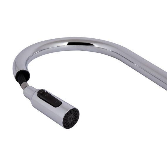 Смеситель для кухни Qtap Rozcesti с выдвижным изливом с подключением для питьевой воды QTROZ366CRM45938 Chrome | Зображення 5