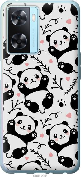 Чехол на Oppo A57s Панды "4318u-2931-17620"