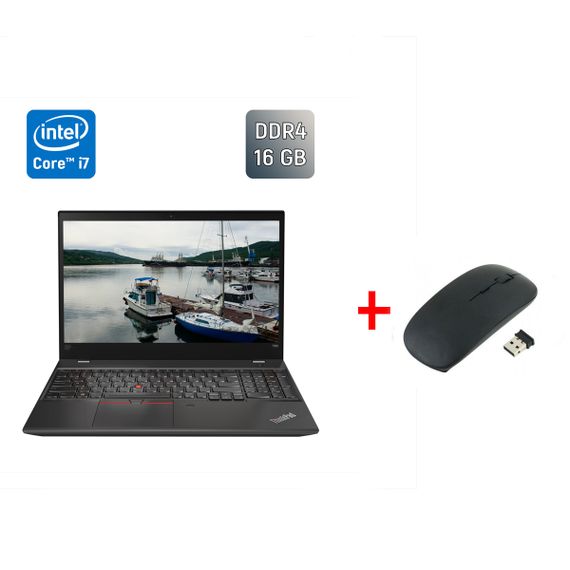 Ультрабук Lenovo ThinkPad T580 / 15.6" (1920x1080) IPS / Intel Core i7-8650U (4 (8) ядра по 1.9 - 4.2 GHz) / 16 GB DDR4 / 512 GB SSD / Intel UHD Graphics 620 / WebCam / TouchID / Windows 10 б/в + Подарунок Бездротова миша USB