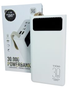 Power Bank 30000 mAh 2А реальна ємність Tx30 зарядка зовнішній акумулятор павербанк сертифікований
