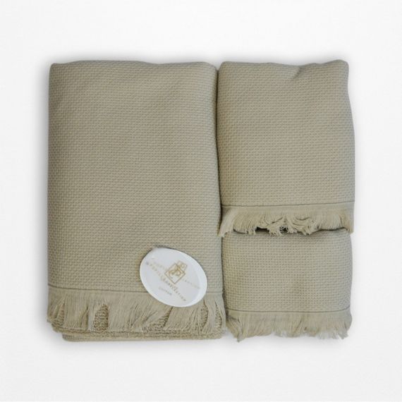Набір рушників Pupilla Bernini з бахромою K. Bej | Зображення 2