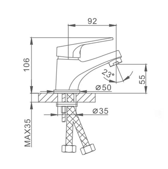 Змішувач для умивальника Frap F1013 | Зображення 4