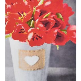 Алмазная мозаика "Красные тюльпаны" 30х40 см