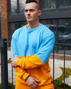 Костюм патриот свитшот Желто-синий S XL